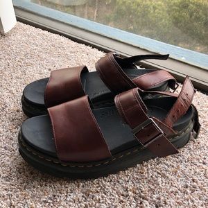 Dr Martens Voss Leather Sandals Doc Martens Red